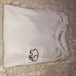 Ivory Ella white volleyball long sleeve tee shirt